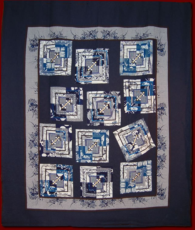Kasuri Snohomish V Cotton and Linen Quilt ~ Registry #91051 