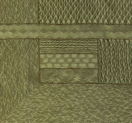 Fringed Trapunta Moss Green